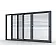 Алюмінієве вікно Schüco AWS 75.SI + з підвищеною теплоізоляцією панорамне глухе 1800*1500 мм чорний матовий RAL 9005-3-thumb
