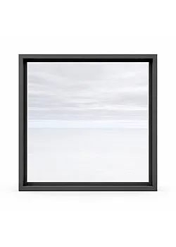 Алюминиевое окно Schüco AWS 75.SI + с повышенной теплоизоляцией панорамное глухое 2000*2000 мм адонированный серебристый металик