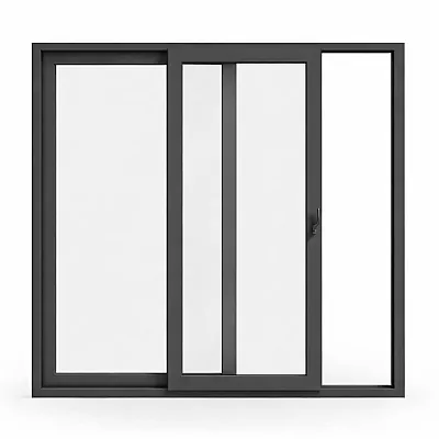 Алюмінієве вікно Schüco AWS 75.SI + з підвищеною теплоізоляцією панорамне глухе 2000*2500 мм анодований сріблястий металік-0