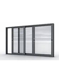 Алюминиевая параллельно раздвижная система Schüco ASE 70.HI с теплоизоляцией 2000*1000