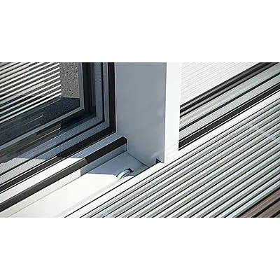 Алюмінієва підйомно-розсувна система Schüco ASE 70.HI з теплоізоляцією 3000*2100 антрацит RAL 7016-2