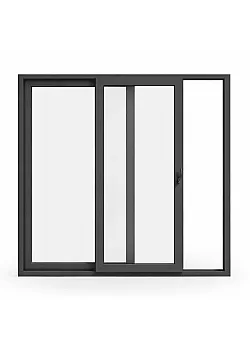 Алюминиевая подъемно-раздвижная система Schüco ASE 70.HI с теплоизоляцией 3000*2100 антрацит RAL 7016