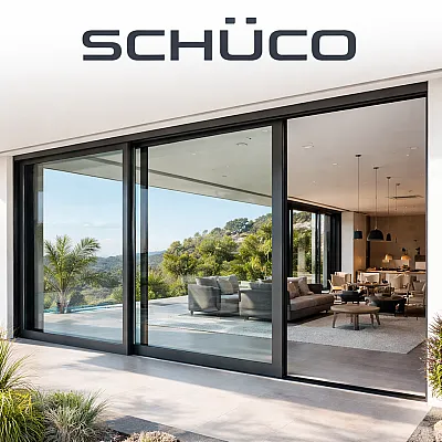 Алюмінієва підйомно-розсувна система Schüco ASE 70.HI з теплоізоляцією 3000*2500-0