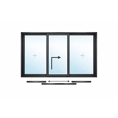 Алюмінієва підйомно-розсувна система Schüco ASE 70.HI з теплоізоляцією 3200*2800-0