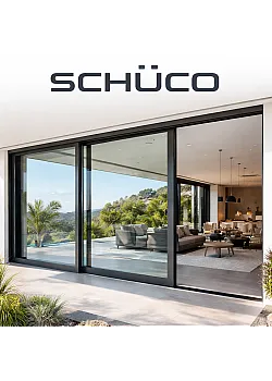 Алюминиевая складная раздвижная система (гармошка) Schüco ASS 70 FD с теплоизоляцией 3000*1900