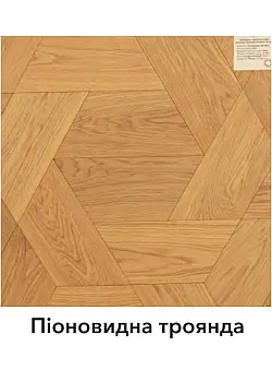 Инженерная доска Шен ДУБ Шестиугольник+Крыло 346+173 мм Селект