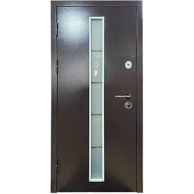 Вхідні Двері СТ-101 RAL 8019/Дуб бронзовий Контур Вхідні-1