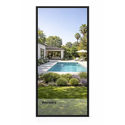 Алюминиевое окно Reynaers CS 77 с теплоизоляцией глухое 1200*2400 мм-0