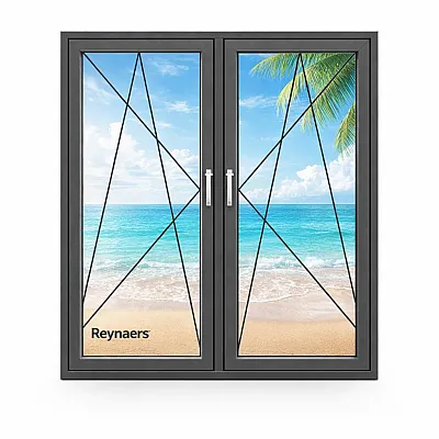 Алюминиевое окно Reynaers MasterLine 8 HI+ с повышеной теплоизоляцией поворотно-откидное 1700*2200 мм-0