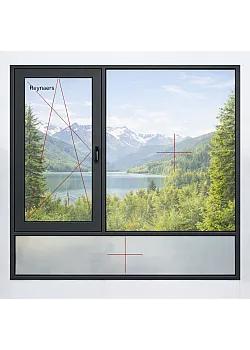 Алюминиевое окно Reynaers MasterLine 8 HI+ с повышеной теплоизоляцией поворотно-откидное 1600*1800 мм