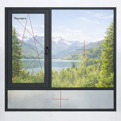 Алюминиевое окно Reynaers MasterLine 8 HI+ с повышеной теплоизоляцией поворотно-откидное 1600*1800 мм-0