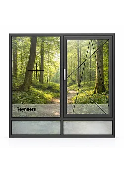 Алюминиевое окно Reynaers MasterLine 8 HI+ с повышеной теплоизоляцией поворотно-откидное 2000*1800 мм