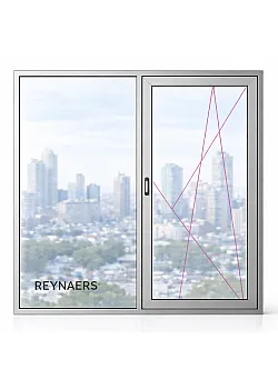 Алюмінієве вікно Reynaers CS 77 з підвищеною теплоізоляцією поворотно-відкидне 1500*2000 мм