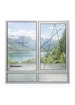 Алюмінієве вікно Reynaers CS 77 з підвищеною теплоізоляцією поворотно-відкидне 1800*2200 мм