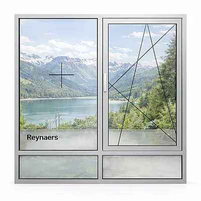 Алюминиевое окно Reynaers CS 77 с повышеной теплоизоляцией поворотно-откидное 1800*2200 мм-0