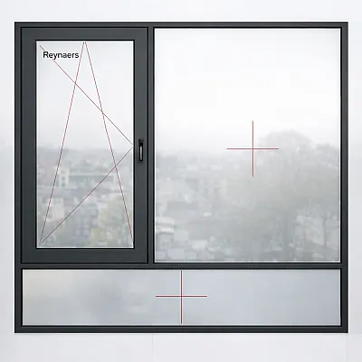 Алюминиевое окно Reynaers CS 77 с повышеной теплоизоляцией поворотно-откидное 1600*1800 мм-0