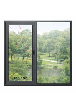 Алюмінієве вікно Reynaers CS 77 з підвищеною теплоізоляцією поворотно-відкидне 1700*2200 мм