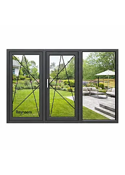 Алюминиевое окно Reynaers CS 77 с повышеной теплоизоляцией поворотно-откидное 2500*1600 мм