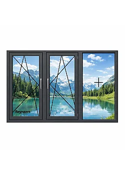 Алюминиевое окно Reynaers CS 77 с повышеной теплоизоляцией поворотно-откидное 2700*1600 мм