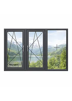 Алюминиевое окно Reynaers CS 77 с повышеной теплоизоляцией поворотно-откидное 3300*1600 мм