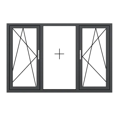 Алюминиевое окно Reynaers MasterLine 8 HI+ с повышеной теплоизоляцией поворотно-откидное 2500*1600 мм-0