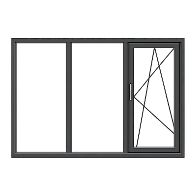 Алюминиевое окно Reynaers MasterLine 8 HI+ с повышеной теплоизоляцией поворотно-откидное 2500*1700 мм-0