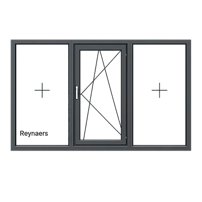 Алюминиевое окно Reynaers MasterLine 8 HI+ с повышеной теплоизоляцией поворотно-откидное 2700*1600 мм-0