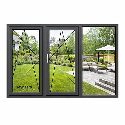 Алюминиевое окно Reynaers MasterLine 8 HI+ с повышеной теплоизоляцией поворотно-откидное 3300*1600 мм-0