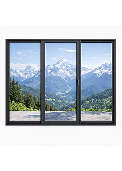 Алюминиевая параллельно раздвижная система Reynaers CS 77 с теплоизоляцией 2700*2400 мм