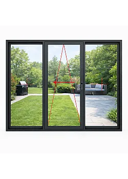 Алюминиевая параллельно раздвижная система Reynaers CS 77 с теплоизоляцией 3000*2700 мм