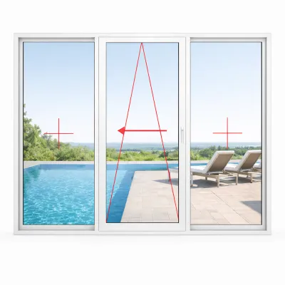 Алюминиевая параллельно раздвижная система Reynaers CS 77 с теплоизоляцией 3500*2800 мм-0