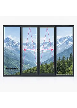 Алюминиевая подъемно раздвижная система Reynaers MasterPatio с теплоизоляцией 3300*1900 мм