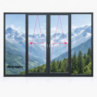 Алюмінієва підйомно розсувна система Reynaers MasterPatio з теплоізоляцією 3300*1900 мм-0