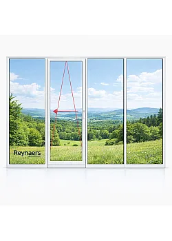 Алюминиевая параллельно раздвижная система Reynaers CS 77 с теплоизоляцией 4500*2500 мм