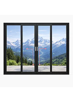 Алюминиевая параллельно раздвижная система Reynaers CS 77 с теплоизоляцией 4500*2800 мм