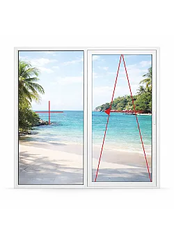 Алюминиевая параллельно раздвижная система Reynaers CS 77 с теплоизоляцией 3000*2500 мм