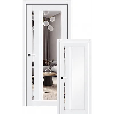 Межкомнатные Двери Floriana-02 с зеркалом Darumi Ламинатин-0