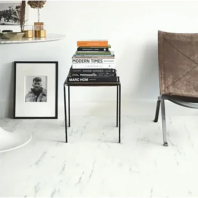 Вінілова підлога Quick Step Oro Base Tiles Білий каррарський мармур AVSTT40136-1