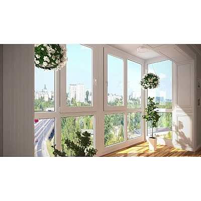 Панорамные металлопластиковые окна WDS 7S 6000x2150 мм-3