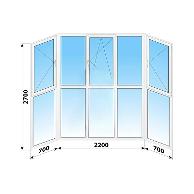 Панорамные металлопластиковые окна WDS 7S 3600x2700 мм-0