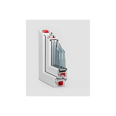 Металлопластиковое окно Viknaroff MegaLine 600 четырехстворчатое с двумя поворотно-откидными створками 3000x1500 мм-1