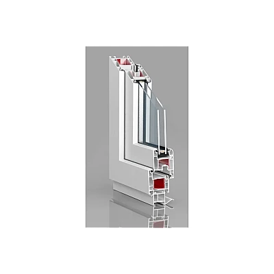 Металлопластиковое окно Epsilon Basic четырехстворчатое с двумя поворотно-откидными створками 2900x1500 мм-1