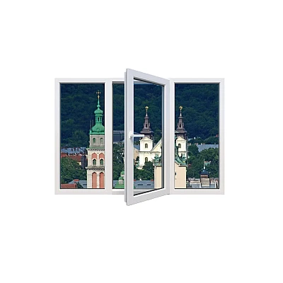 Металлопластиковое окно Steko S700 трёхстворчатое с поворотно-откидной створкой 2700x1400 мм-0