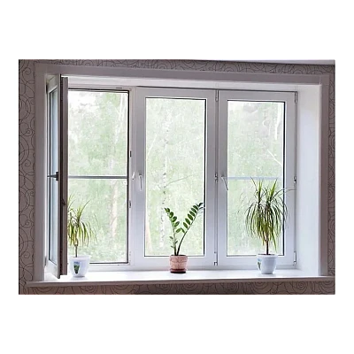 Металопластикове вікно Veka Proline тристулкове з поворотно-відкидною стулкою 2600x1500 мм-4