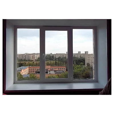 Металопластикове вікно Veka Proline тристулкове з поворотно-відкидною стулкою 2400x1200 мм-3