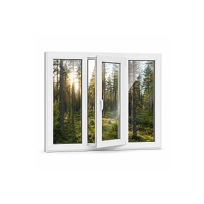 Металопластикове вікно Veka Softline тристулкове з поворотно-відкидною стулкою 2300x1200 мм-1