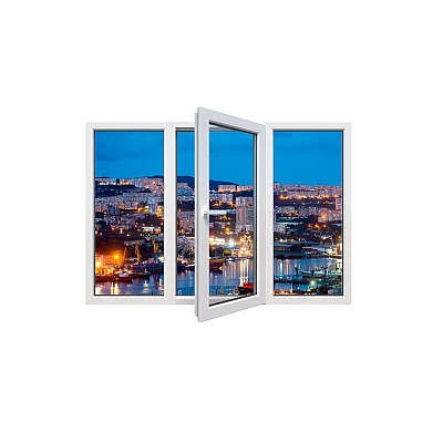 Металопластикове вікно Veka Softline 82 тристулкове з поворотно-відкидною стулкою 2300x900 мм-0