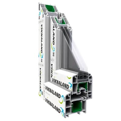 Балконный блок Viknaland B70-3K с глухим окном и поворотно-откидной дверью 1800 x 2100 мм-1