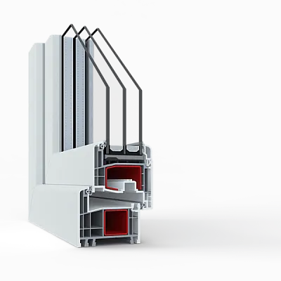 Металопластикове вікно Viknaroff Gealan S8000 одностулкове поворотно-відкидне 600 x 1000 мм-1