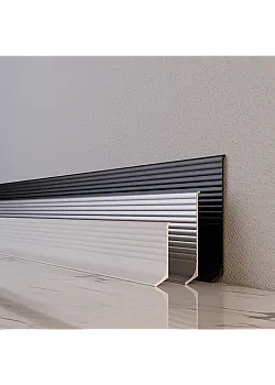 Плинтус алюминиевый Волнистый 80x11.7x2700 мм ALU-NV8011R Белый RAL90035 Kluchuk